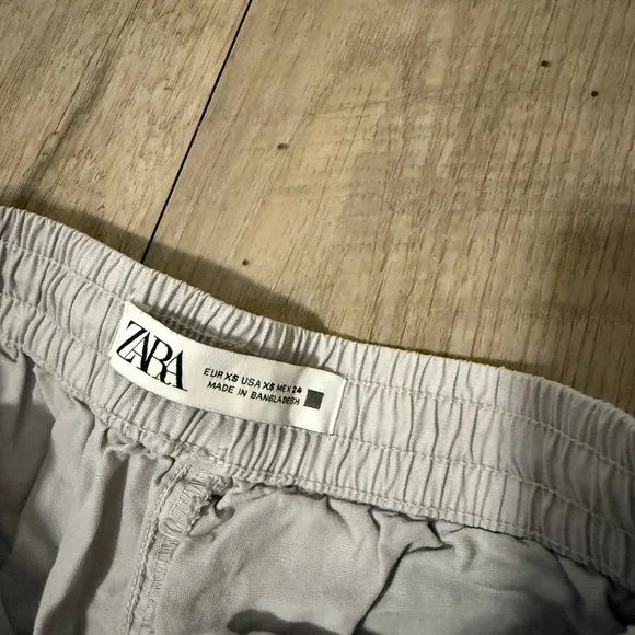 NWOT ZARA Elastic Waist Pants - Size XS: Color: Gray - Picture 5 of 8